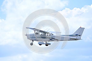 Cessna plane in flight