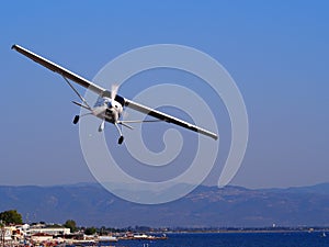 Cessna plane in flight