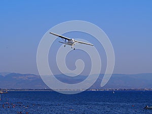 Cessna plane in flight