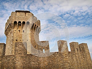 The Cesta Tower with blue sky background, San Marino photo