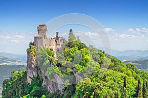 The Cesta Tower on Monte Titano in San Marino