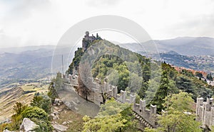 Cesta tower, one of three fortress in San Marino. photo