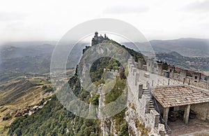 Cesta tower, one of three fortress in San Marino. photo