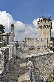 Cesta tower, one of three fortress in San Marino. photo