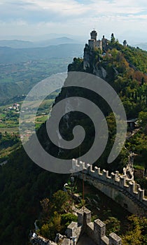 Cesta tower in Republic of San Marino in autumn