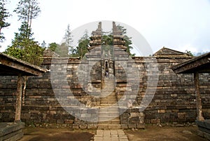 Cetho Temple/Candi Cetho, located in Karanganyar, Java, Indonesia. photo