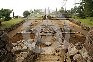 Cetho Temple/Candi Cetho, located in Karanganyar, Java, Indonesia. photo