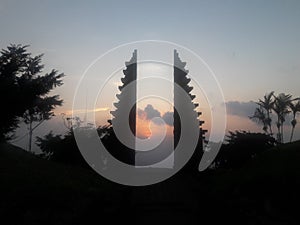 Cetho temple in sunset