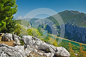 Cetina river canyon in Croatia