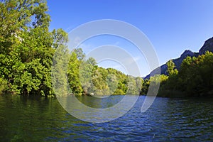 Cetina river near Omis, Croatia.