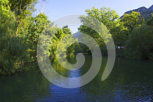 Cetina river near Omis, Croatia.