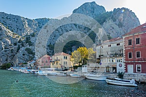 Cetina River in Omis, Croatia, Adriatic Sea