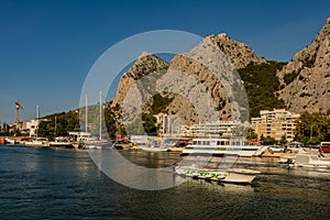 Cetina River in Omis, Croatia, Adriatic Sea