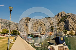 Cetina River in Omis, Croatia, Adriatic Sea