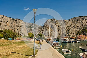 Cetina River in Omis, Croatia, Adriatic Sea