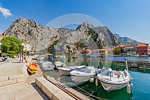 Cetina River in Omis, Croatia, Adriatic Sea