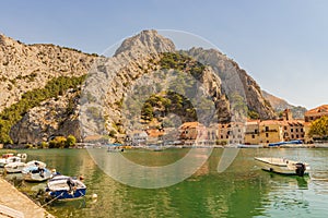 Cetina River in Omis, Croatia, Adriatic Sea