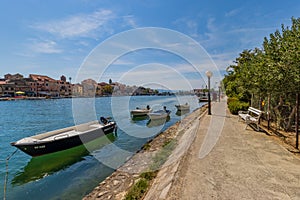 Cetina River in Omis, Croatia, Adriatic Sea