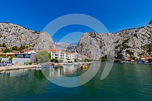 Cetina River in Omis, Croatia, Adriatic Sea