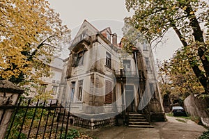 Cetinje, Montenegro- Oktober 01, 2018: Old historical houses in the city of Cetinje, Montenegro - Image