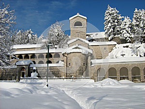 Cetinje with snow