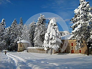 Cetinje and snow photo