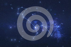 Cetus Constellation in outer space