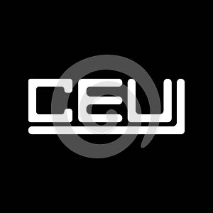 CEU letter logo creative design with vector graphic, CEU