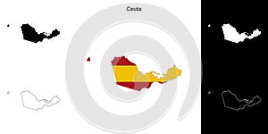 Ceuta outline map