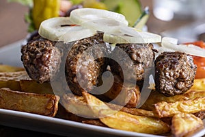 cevapcici with french fries