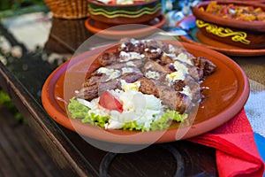 Cevapcici, a small skinless sausage, Zlatibor, Serbia