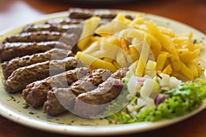 Cevapi, serbian traditional food photo