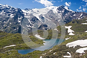 Cevedale mount with small lake