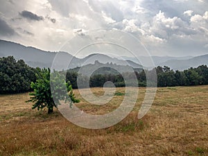 Cevennes Mountain landscape, France