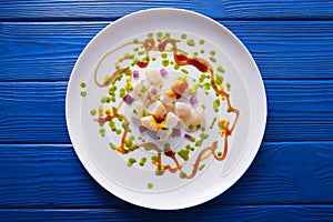 Ceviche recipe modern gastronomy style photo