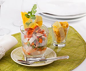 Ceviche with sea urchin