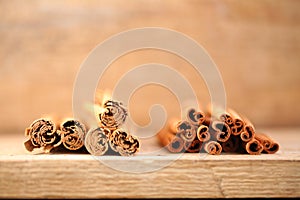 Ceylon cinnamon and cassia bark .external differences