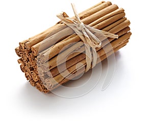 Ceylon cinnamon sticks isolated