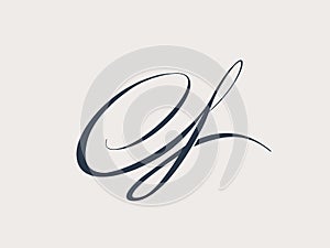 CF monogram logo calligraphic signature icon.