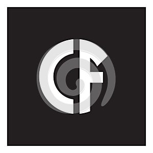 CF Monogram Logo Letter Vector profesional photo