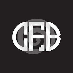 CFB letter logo design on black background. CFB creative initials letter logo concept. CFB letter design