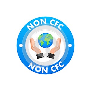 CFC free sign. Chlorofluorocarbons or freon. Vector illustration.