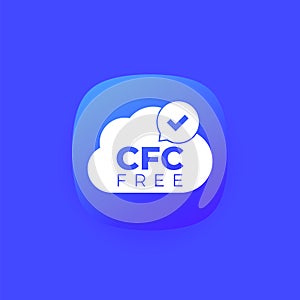 CFC free vector icon with cloud