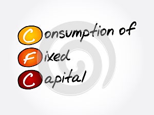CFC â€“ Consumption of fixed capital acronym