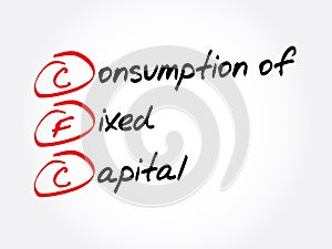 CFC â€“ Consumption of fixed capital acronym, business concept