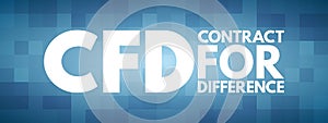 CFD - Contract For Difference acronym