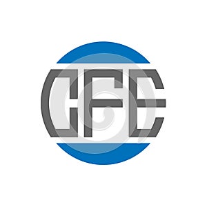 CFE letter logo design on white background. CFE creative initials circle logo concept. photo