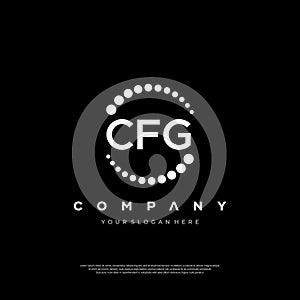 CFG creative letter shield logo design vector icon illustration