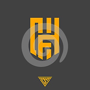 CFH monogram symbol vector