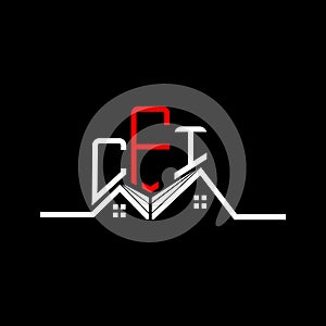 CFI Real State logo design, CFI simple and modern logo.